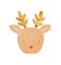 Rudolph Reindeer Shaped Paper Napkins with Gold Foil Accents - 18 Pack